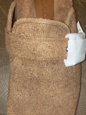NWT COACH Genuine Nubuck Leather Genuine Shearling Sheepskin Lined Mules M8 W41